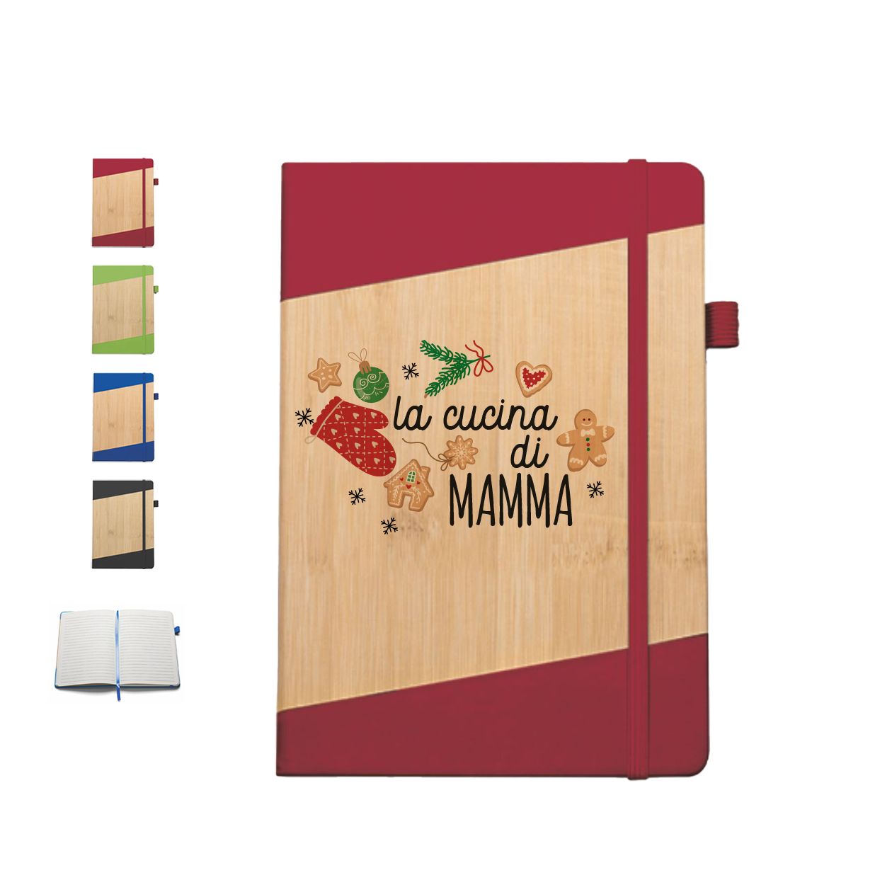 La cucina di mamma - Block Notes in PU a righe