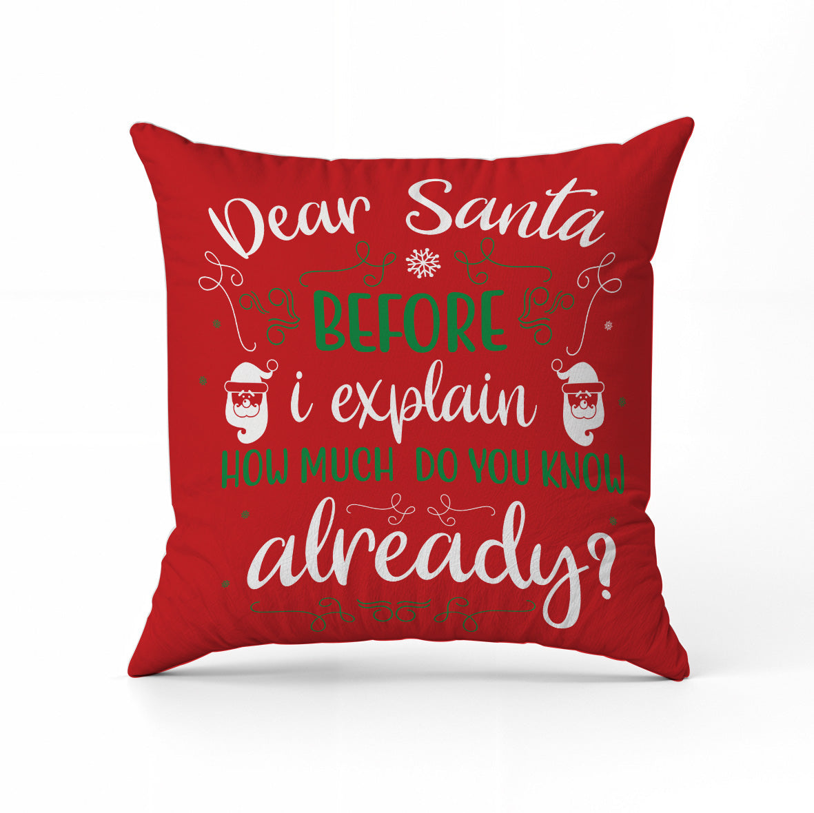 Dear Santa - Cuscino Personalizzato - idea regalo Natale