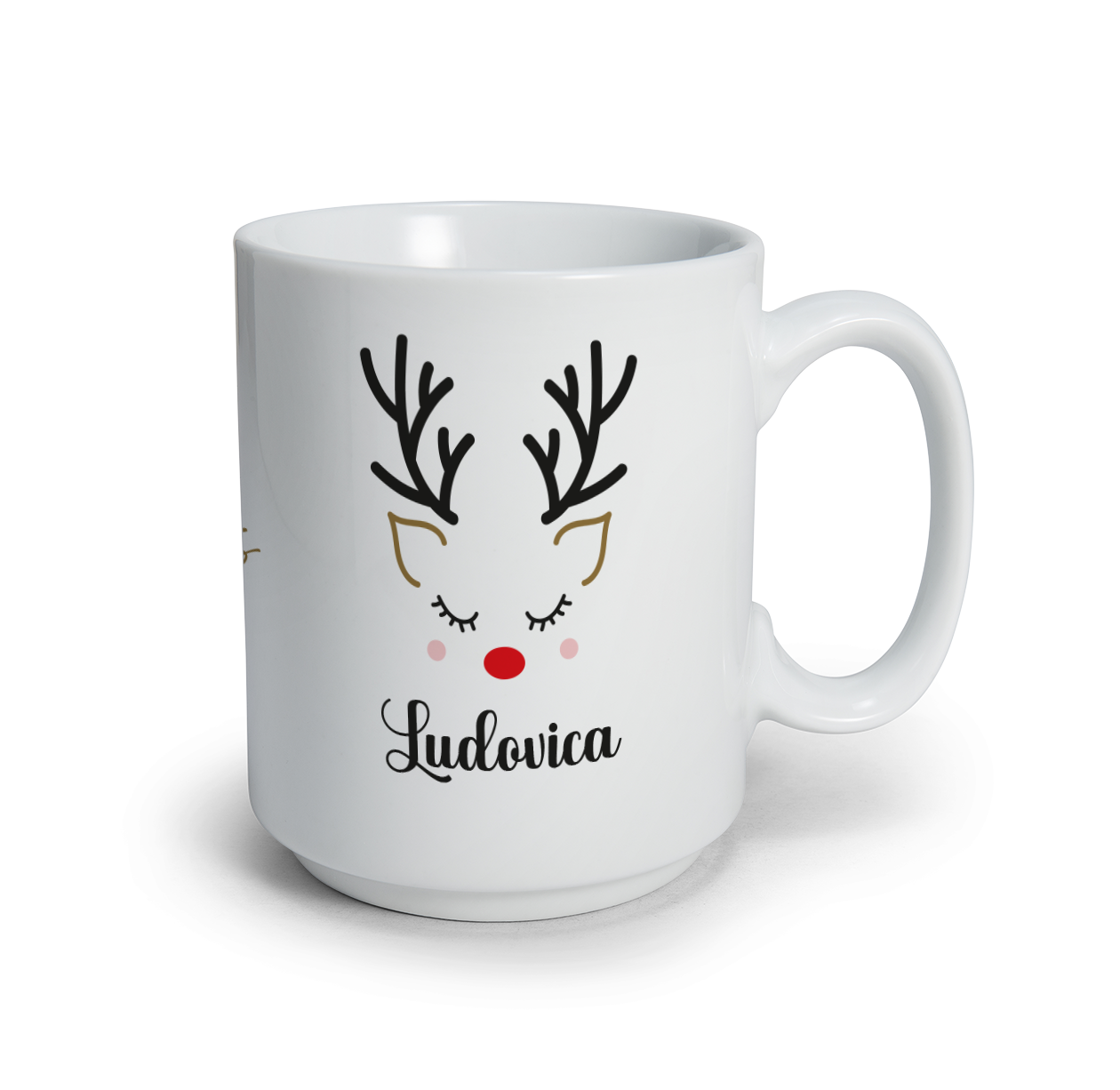 Renna elegante - Tazza mug - idea regalo Natale - personalizzato con nome