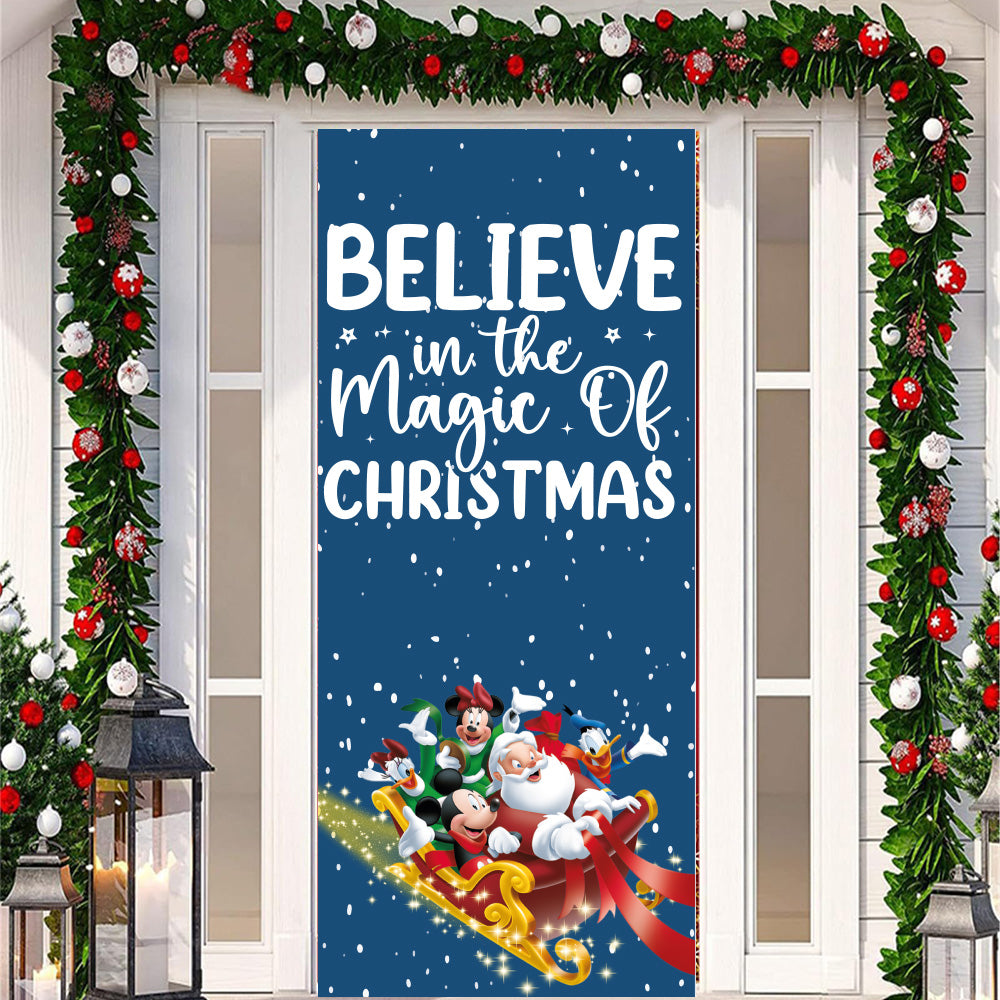 Belive in the magic of Christmas - Copertura Porta Natale - Sfondo Porta d'ingresso