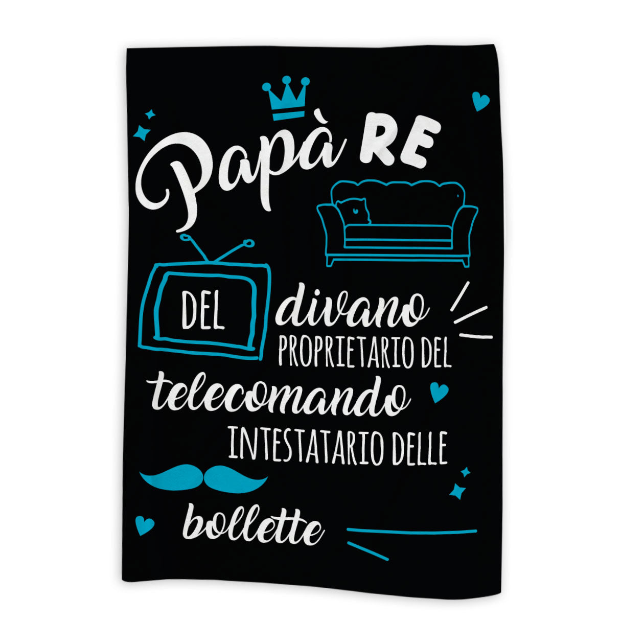 Papà re del divano - coperta Idea Regalo Festa del Papà