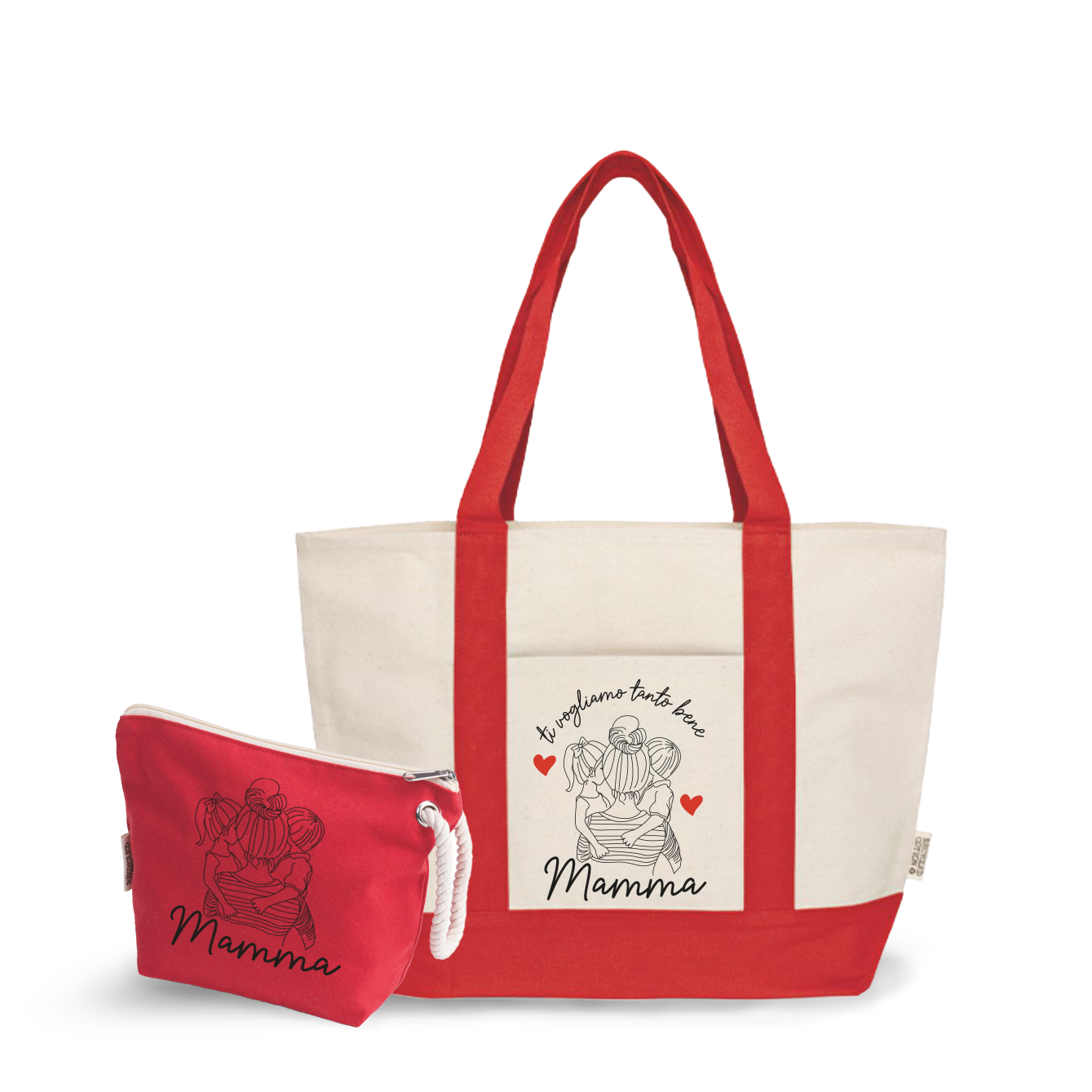 Ti voglio tanto bene mamma - Borsa mare & Pochette - Combo