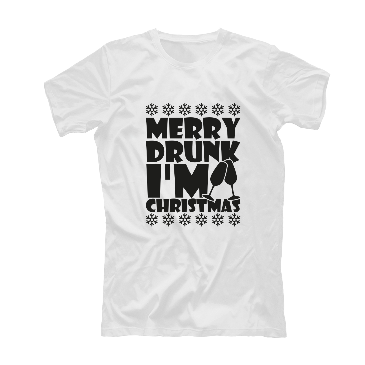 Merry drunk i'm christmas - T-shirt