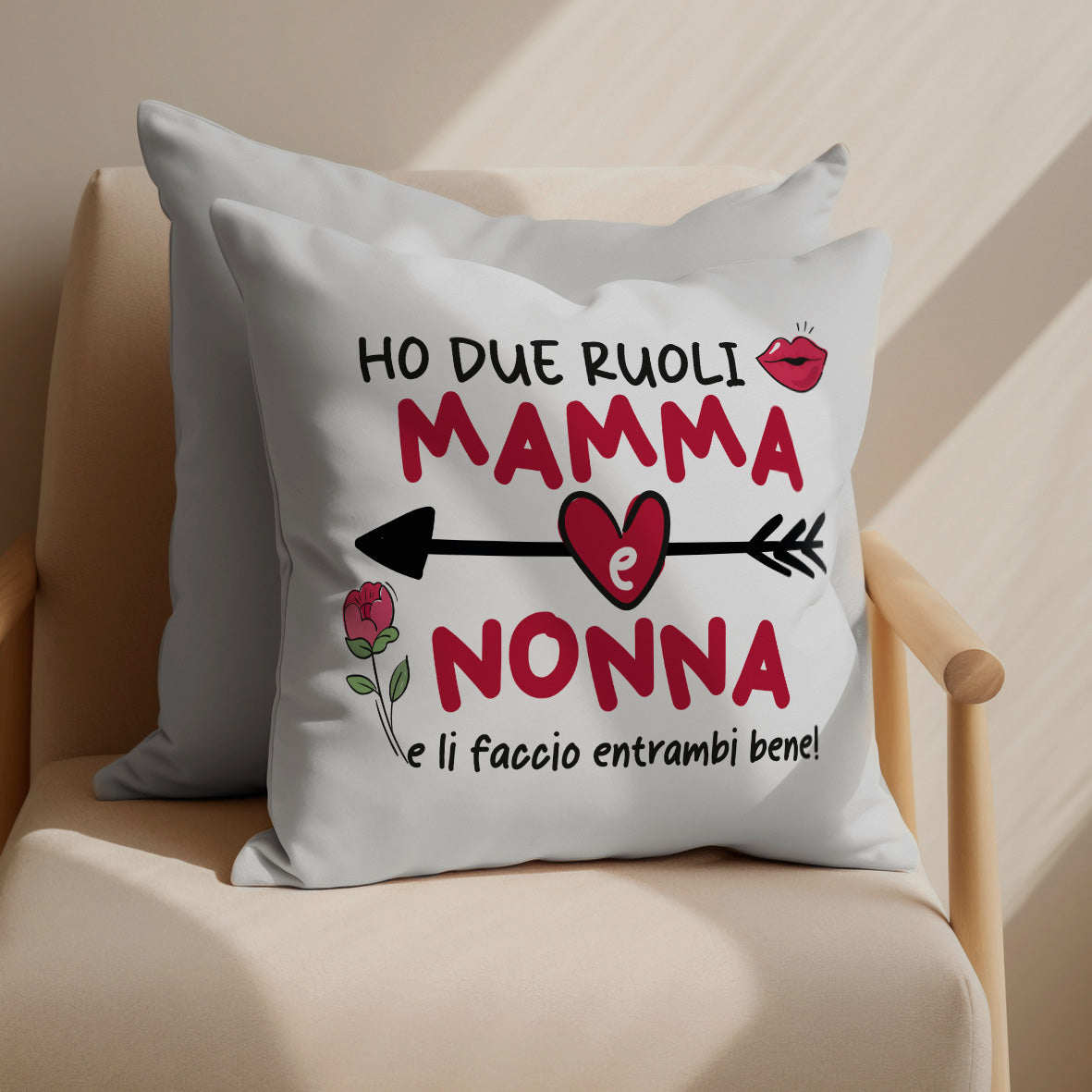 Ho due ruoli mamma e nonna - Cuscino