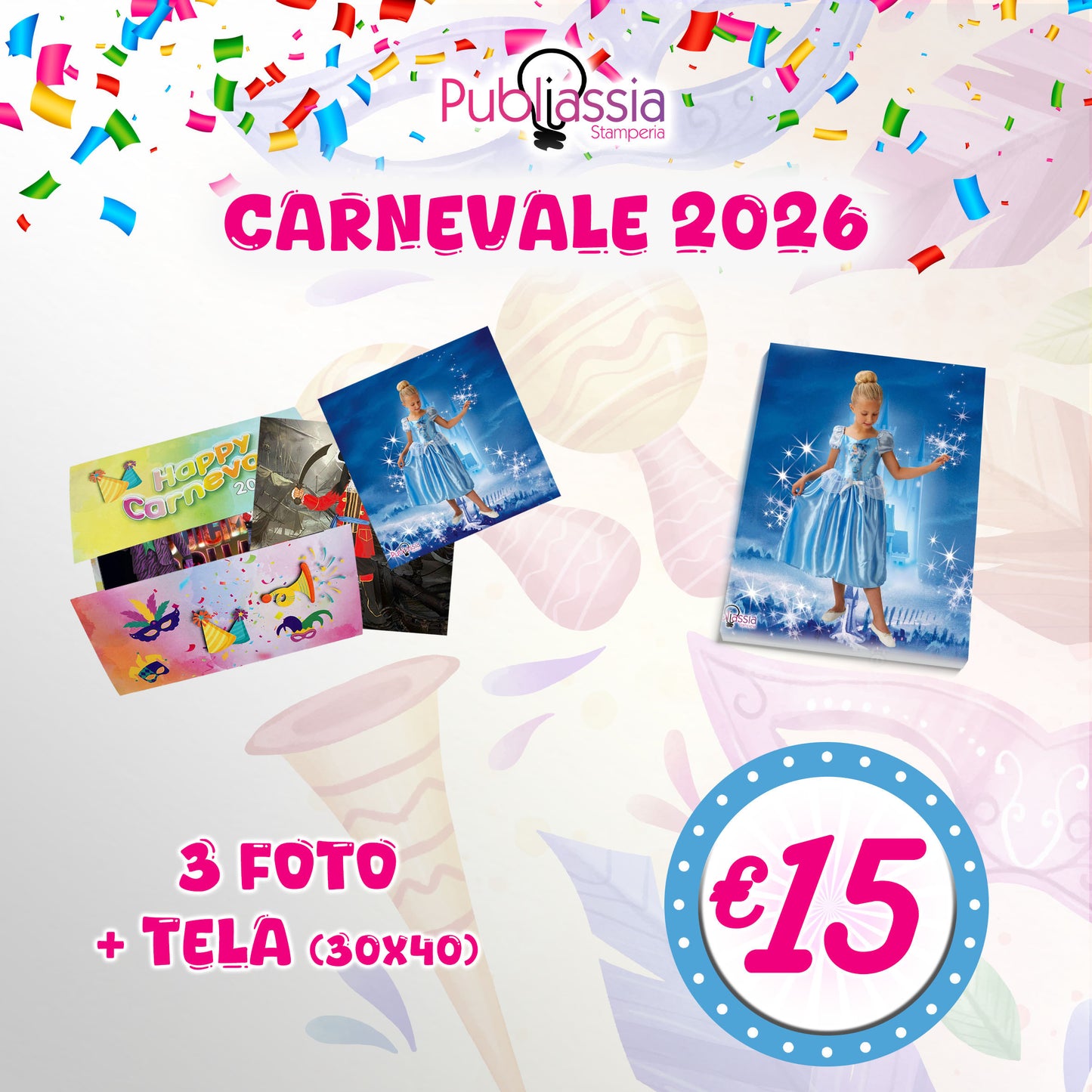 Offerta Carnevale 5 - Foto e Tela quadro