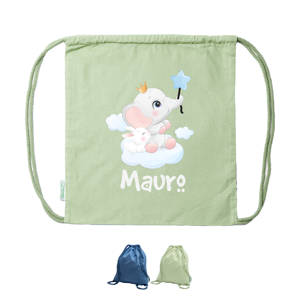 Elephant - Sacchetto - personalizzato con nome