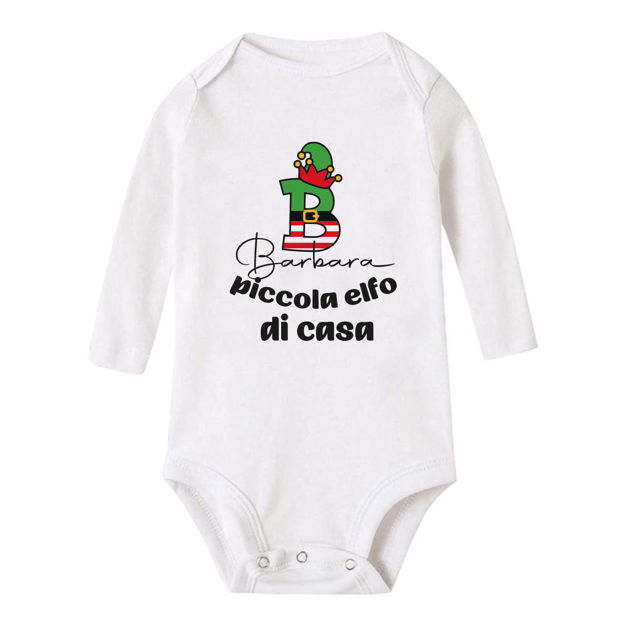 Piccola elfa di casa - Tutina neonato - body personalizzato con nome