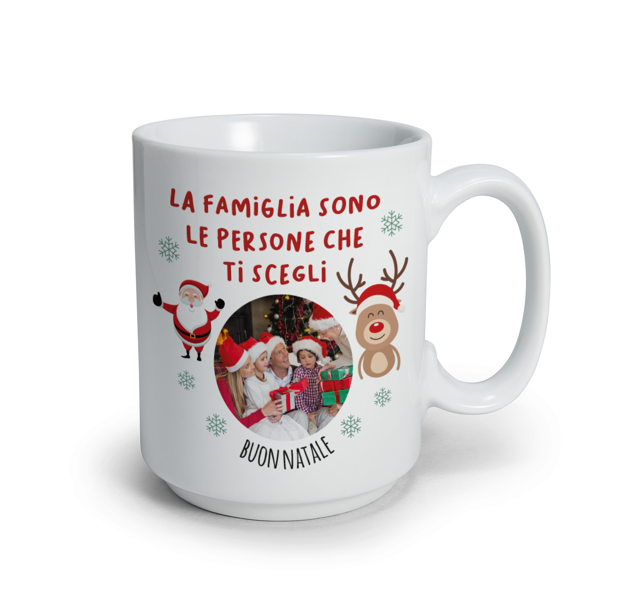 La famiglia sono le persone che ti scegli - Tazza mug - idea regalo Natale - personalizzata con foto