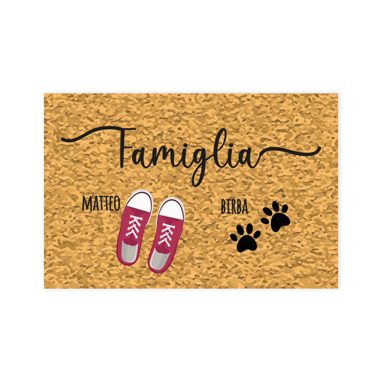 Famiglia - Tappeto - personalizzato con nomi