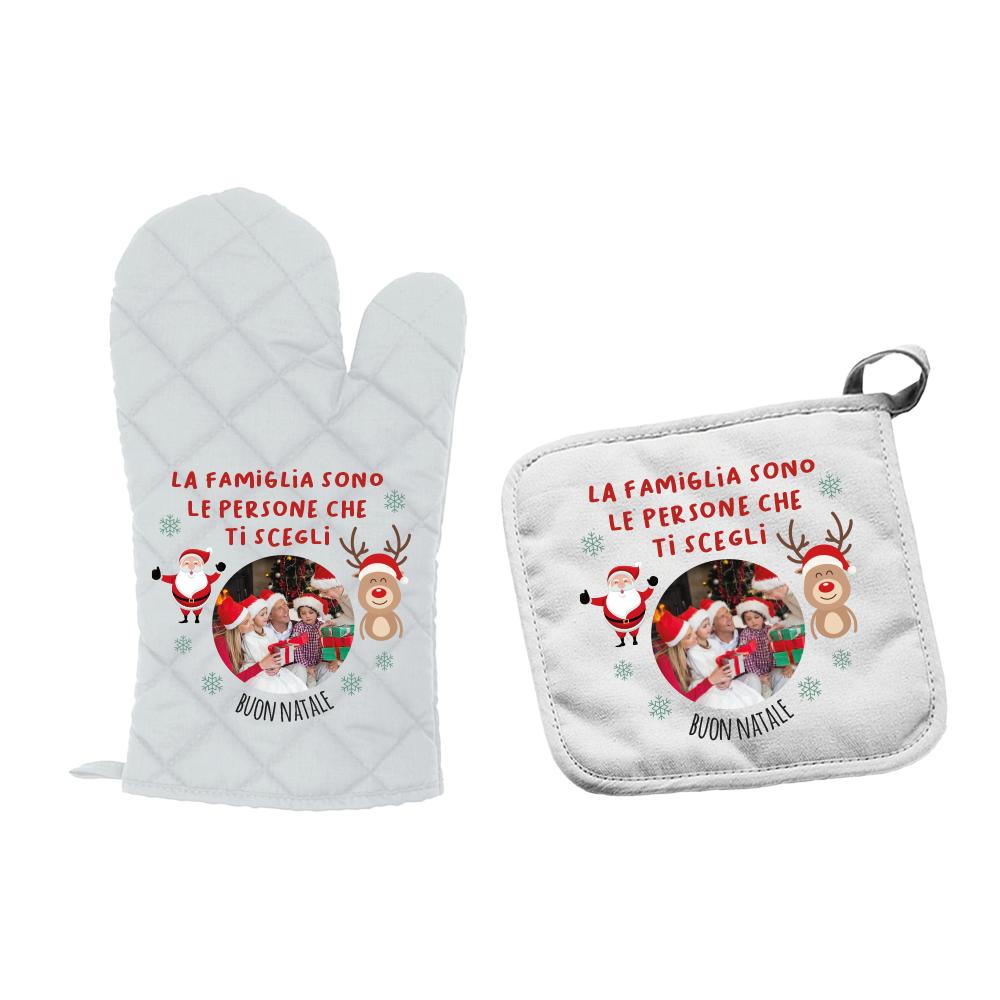 Family - Set da Cucina Guanto e Presina - personalizzati con foto