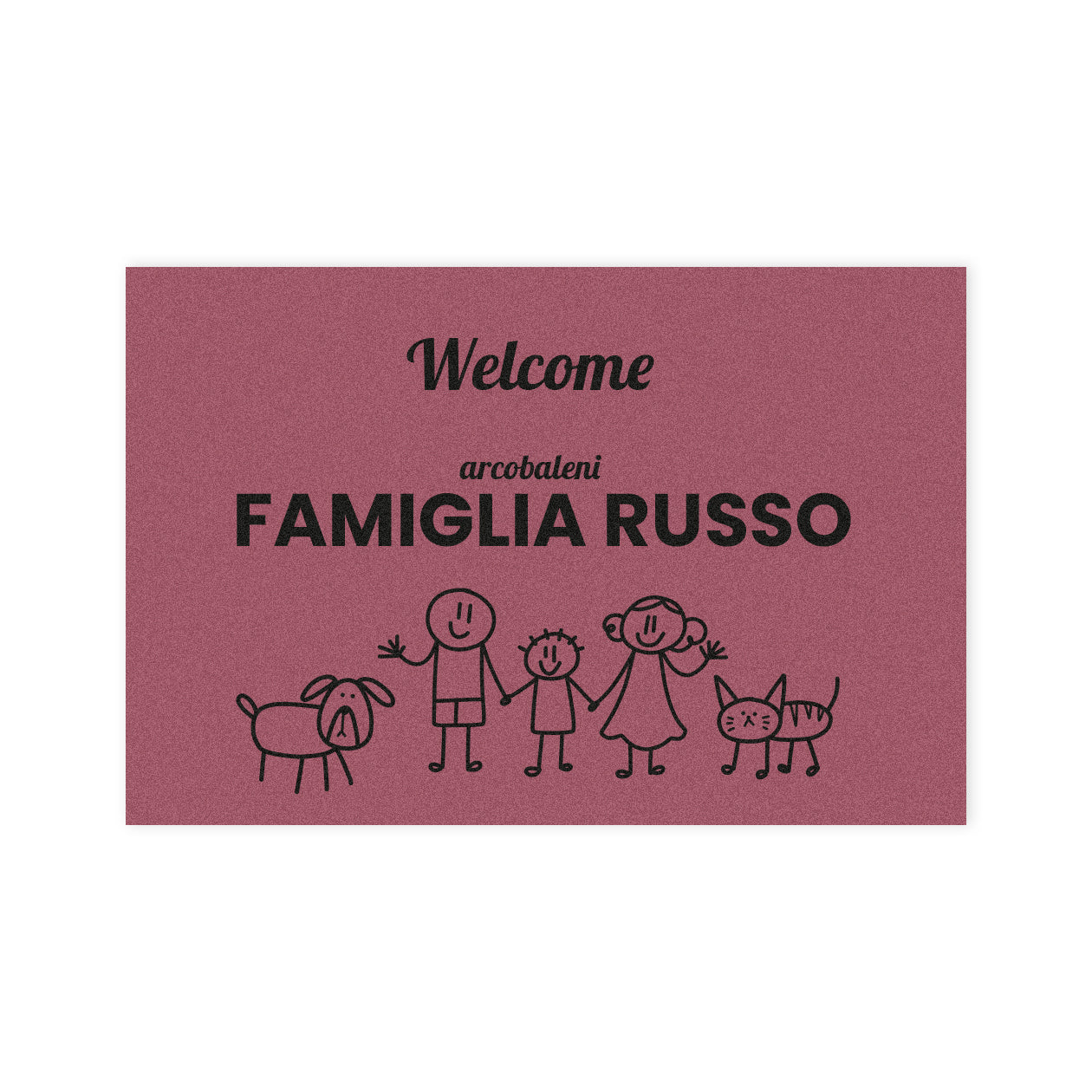 Welcome - Tappeto - personalizzato con cognome famiglia