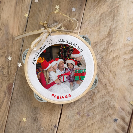 Natale in famiglia - Set da 10 Tamburelli - personalizzati