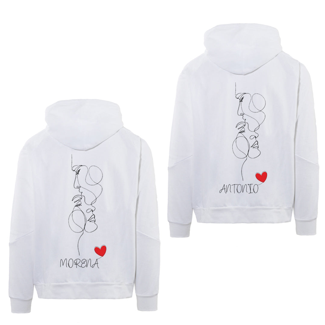 Name heart - Coppia Felpe - personalizzata con nomi