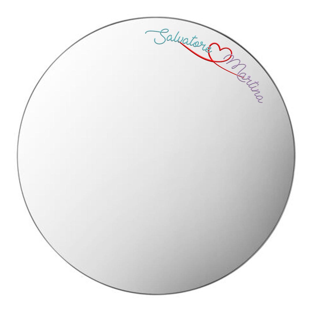 I love you - plaxiglass specchiato - personalizzato con nomi