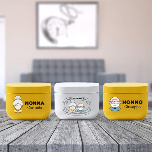 Festa dei nonni - Set di 3 Candele Profumate personalizzate con nomi