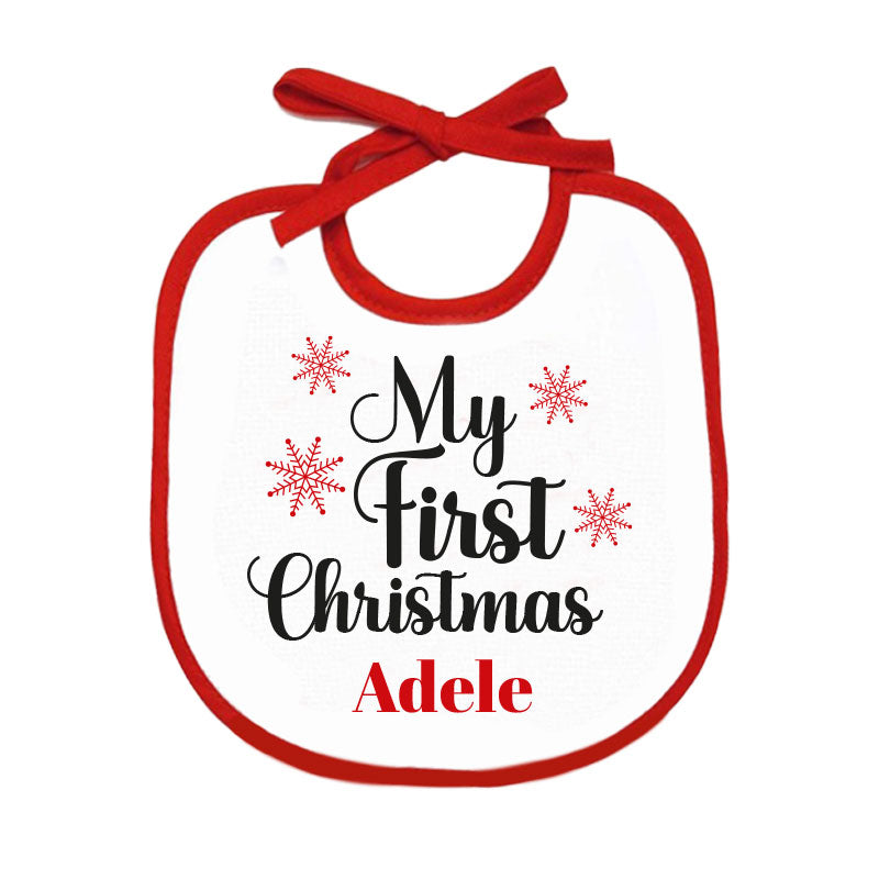 My first Christmas - Bavetto - personalizzato con nome