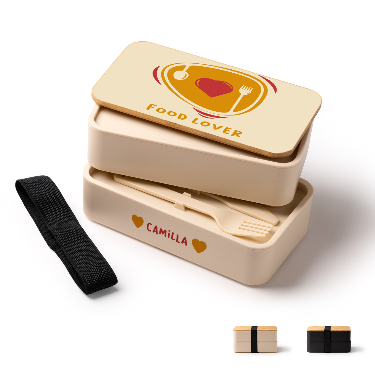 Food lover - Scatola per il pranzo - personalizzato con nome