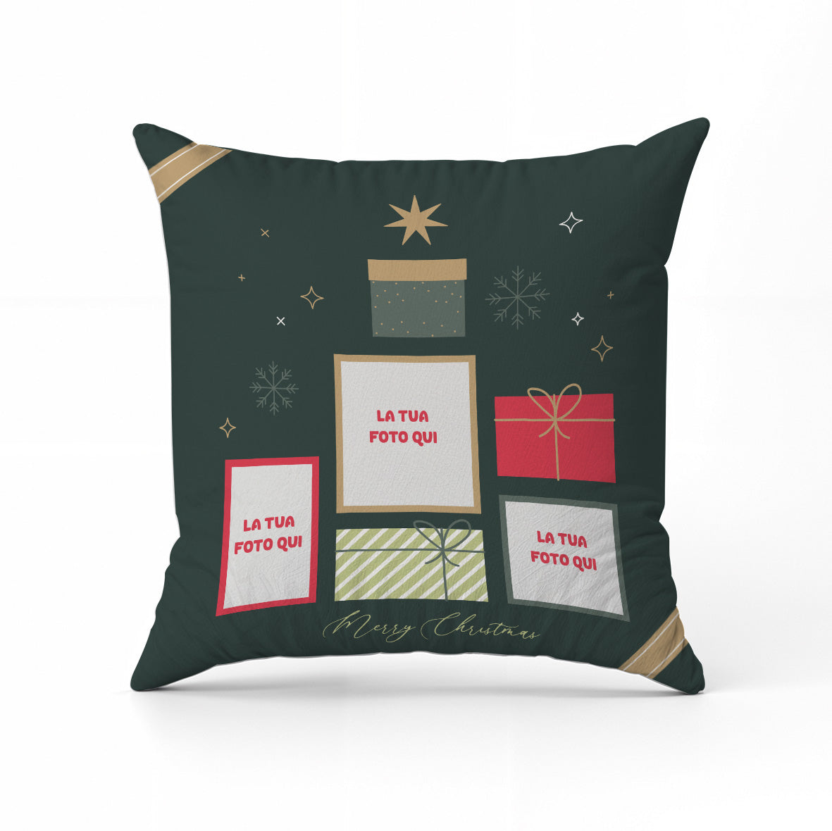 X-Mas Gift - Cuscino Personalizzato - idea regalo Natale personalizzato con foto