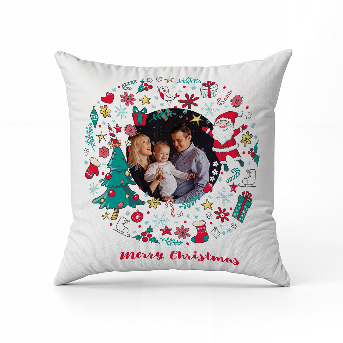 Christmas spirit - Cuscino Personalizzato - idea regalo Natale personalizzato con foto