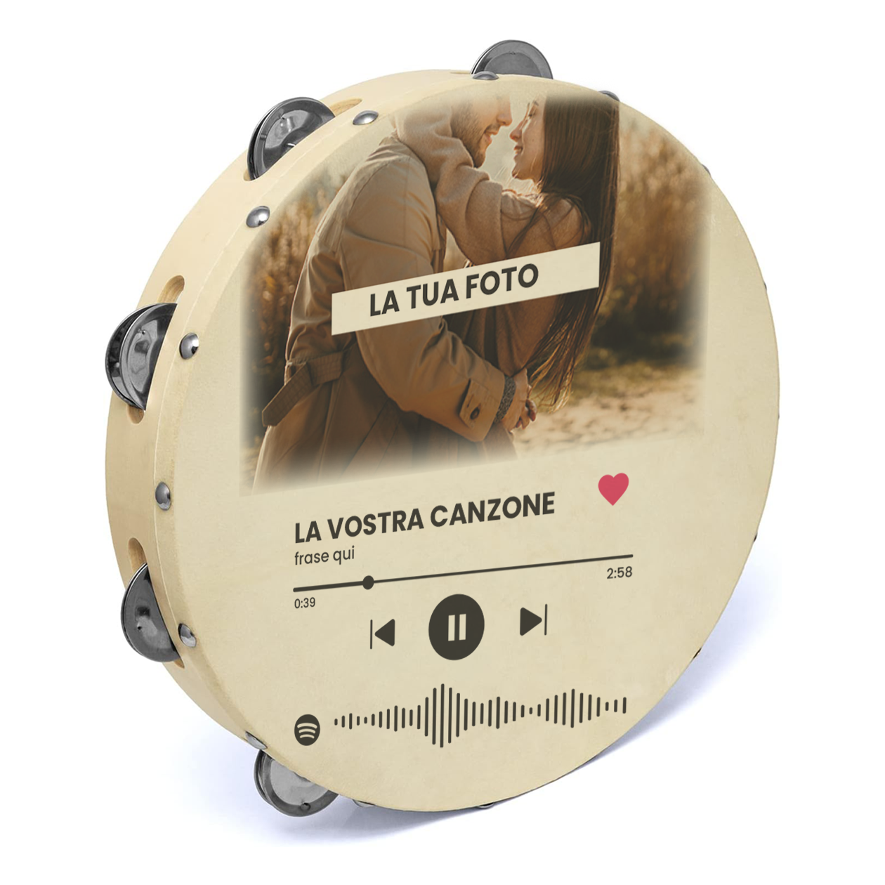 Spotify codes - Set da 10 Tamburelli - personalizzati