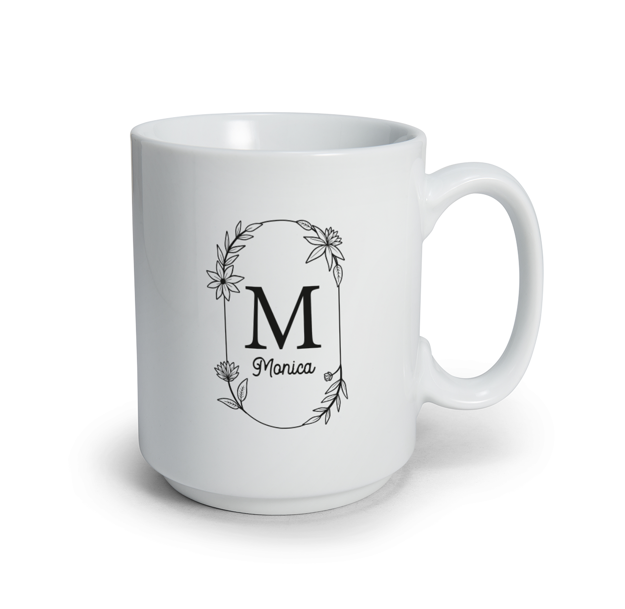 Flower name - Tazza mug - personalizzata con nome e iniziale