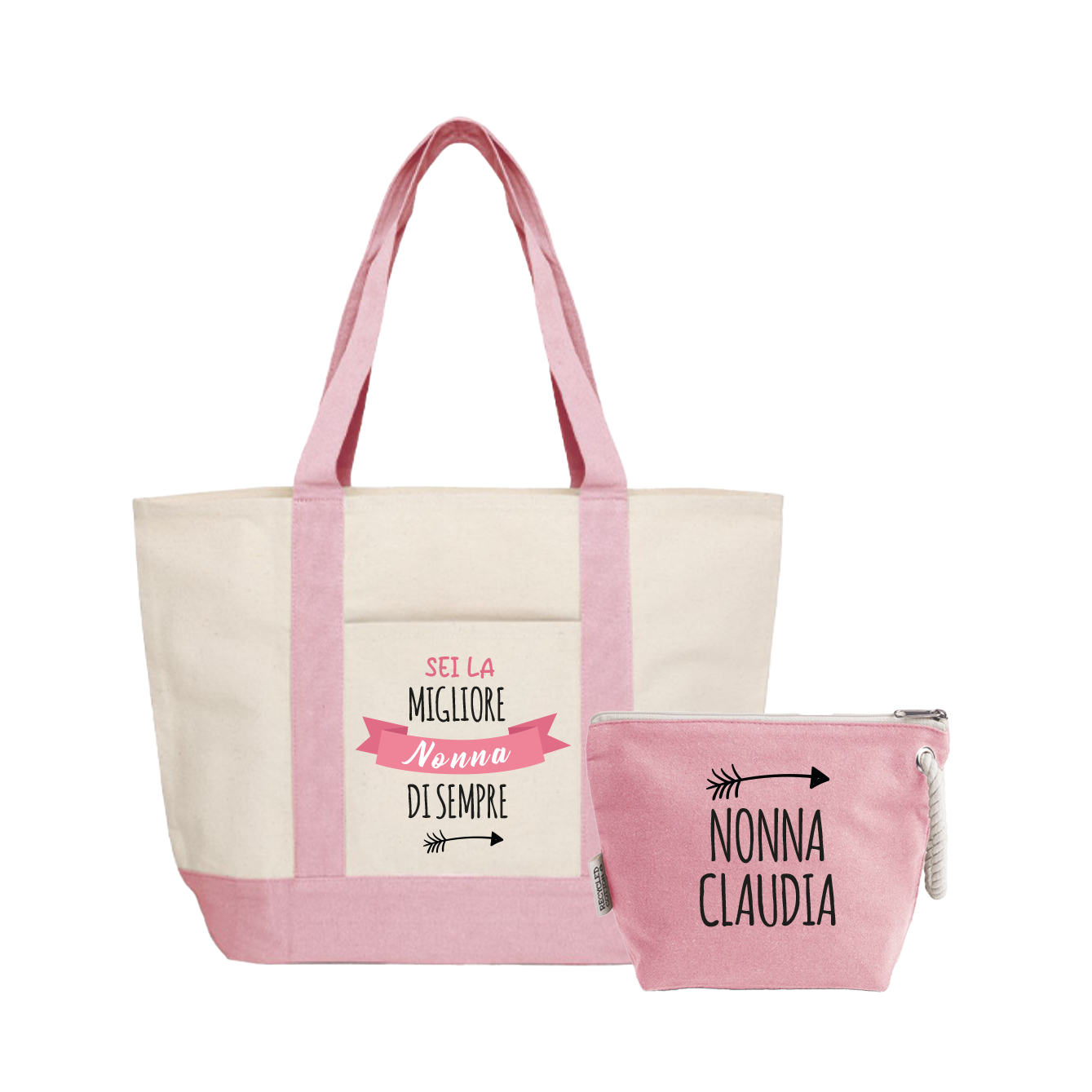 Sei la miglior nonna di sempre - borsa mare & Pochette - Combo - personalizzata con nome