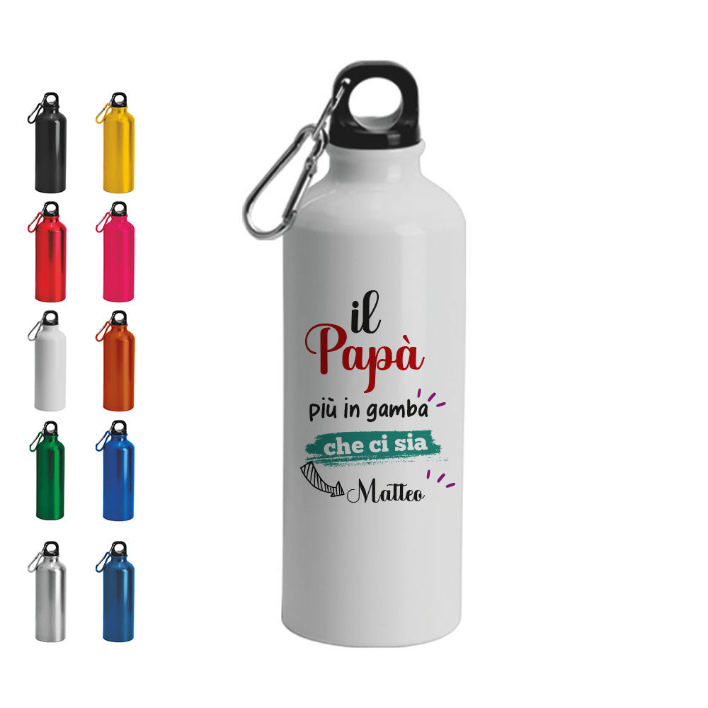 Il Papà più grande che ci sia - Borraccia Ecosostenibile - personalizzata con nome