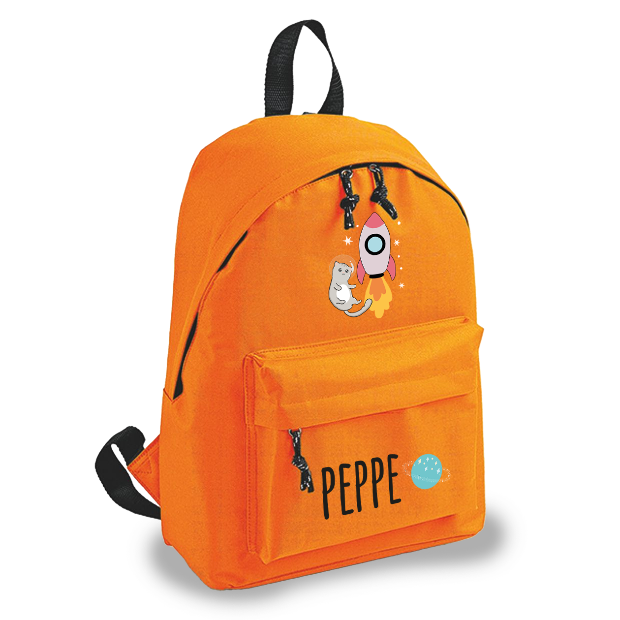 Space cat - zaino scuola - personalizzato con nome