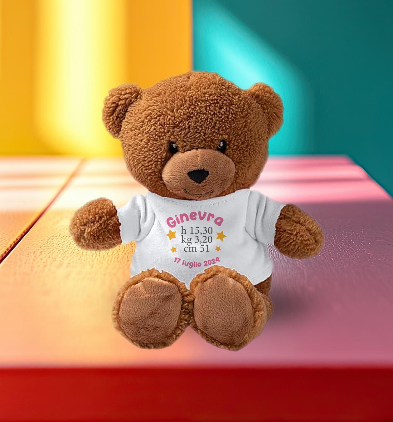 Girl - Teddy - Orsacchiotto di Peluche con Maglietta Personalizzata