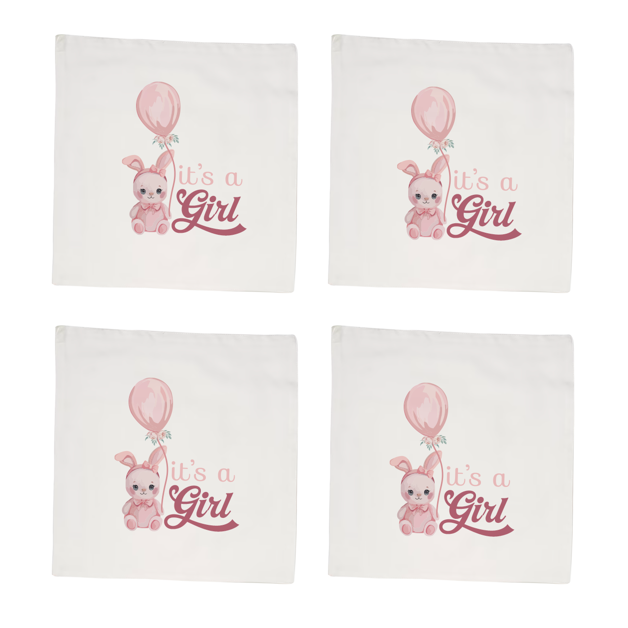 It's a girl - Set 4 tovaglioli