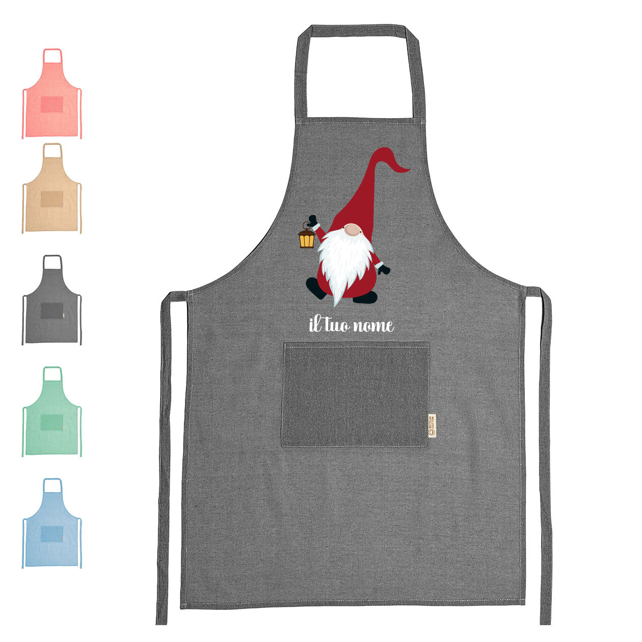 Nano da giardino - Grembiule da Cucina Natalizio - personalizzato con nome
