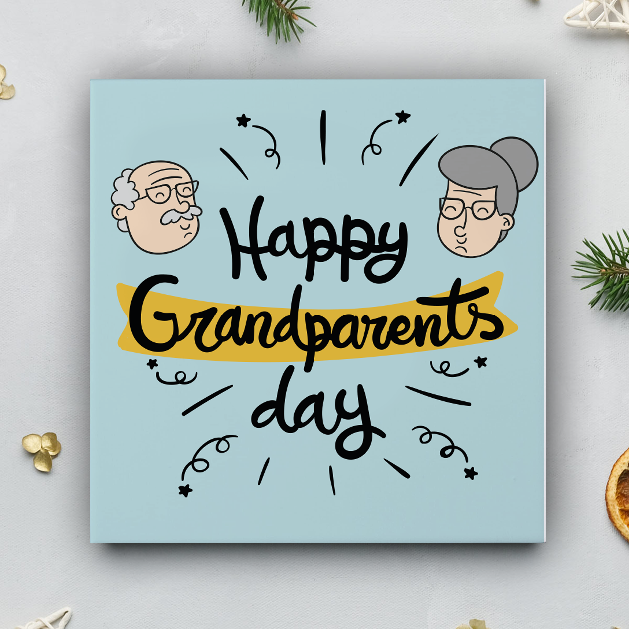 Happy grandparents day - Mattonella in Ceramica