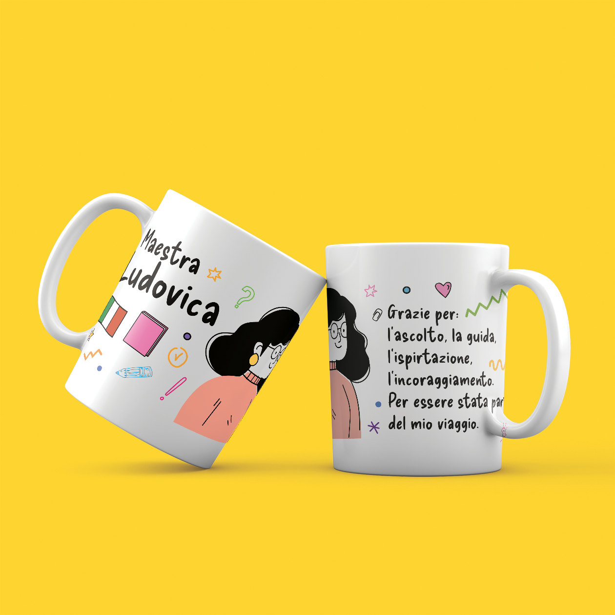 I love Maestra - Tazza Mug - personalizzata con nome