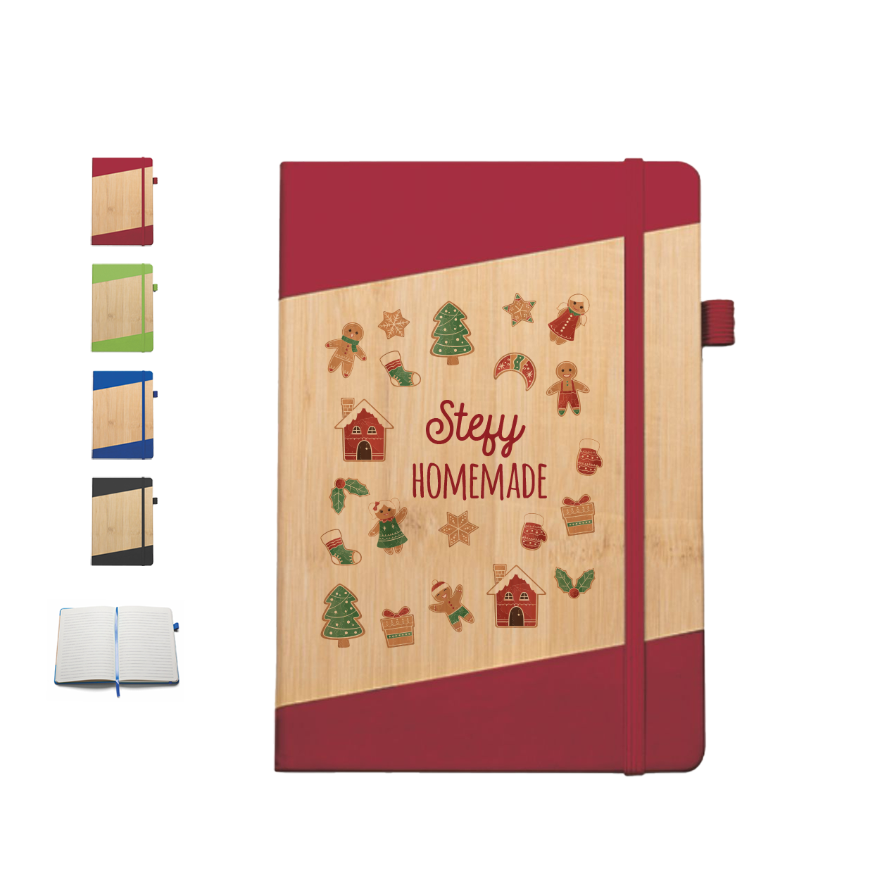 Name Homemade - Block Notes in PU a righe - personalizzato con nome