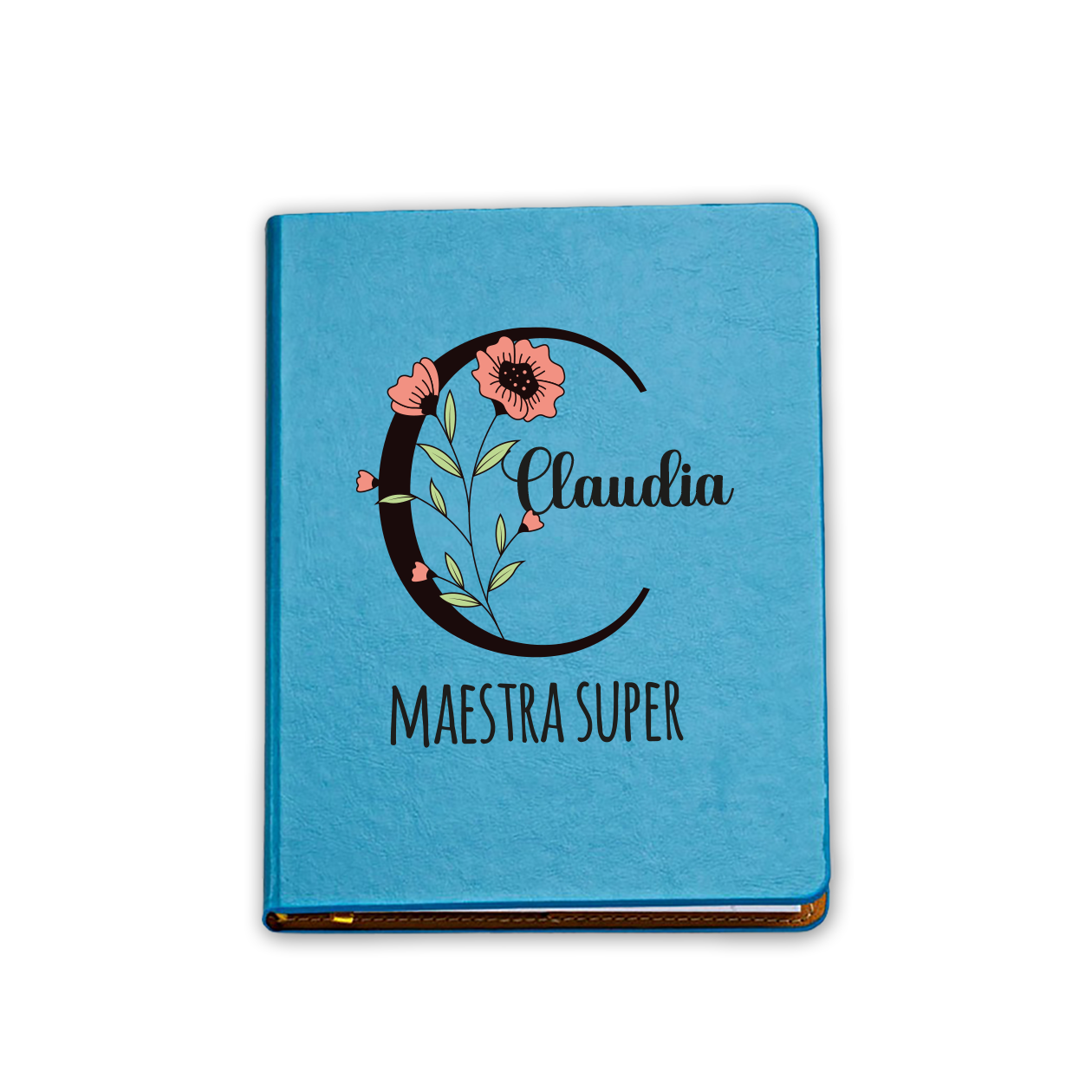 Maestra super - Block Notes personalizzato con iniziale e nome