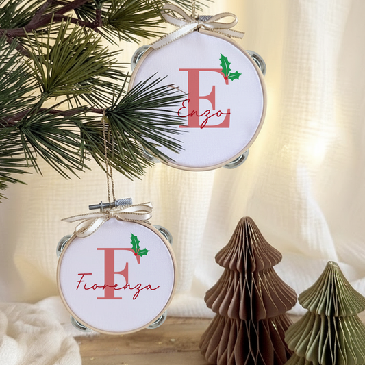 Elegant Name - Set da 10 Tamburelli - personalizzati con nomi e iniziali