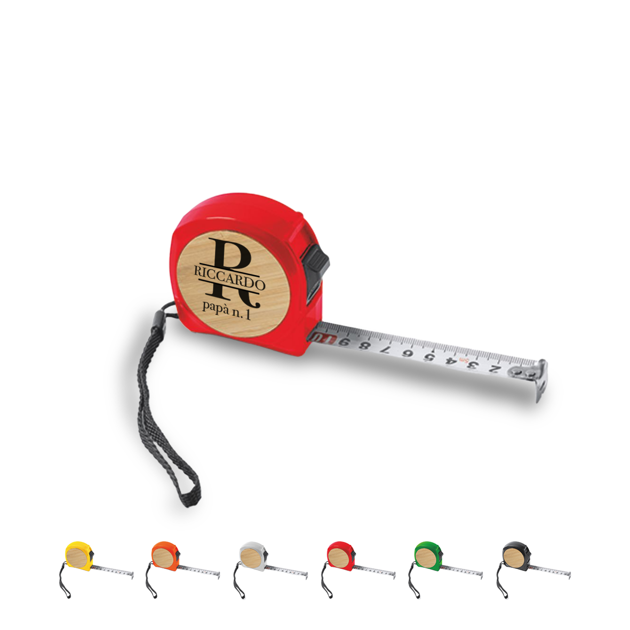 Papà n 1 - Metro a rullo da 5 metri - personalizzato con nome