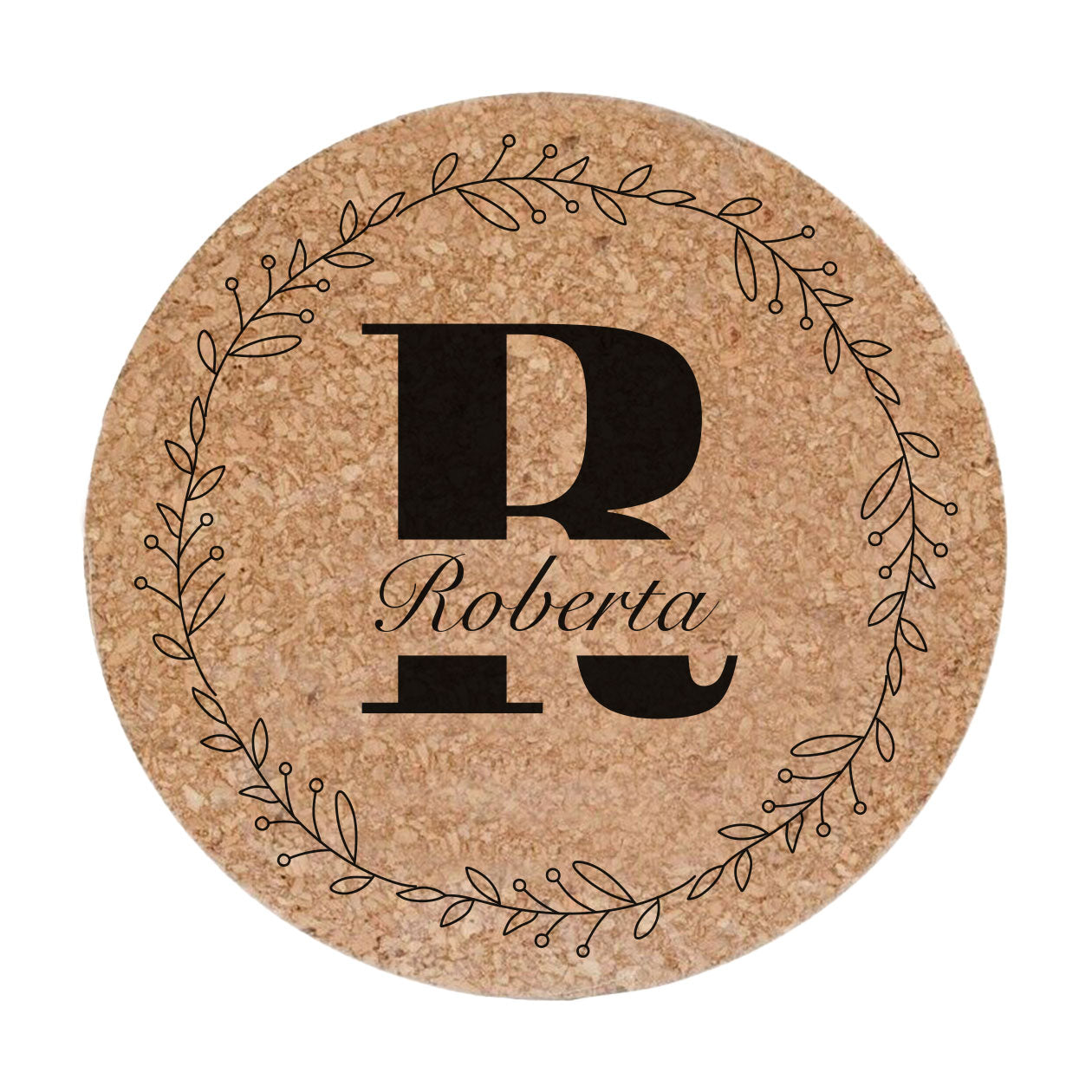 3 Names - Set da 3 pezzi Sottopentola in sughero naturale 19cm