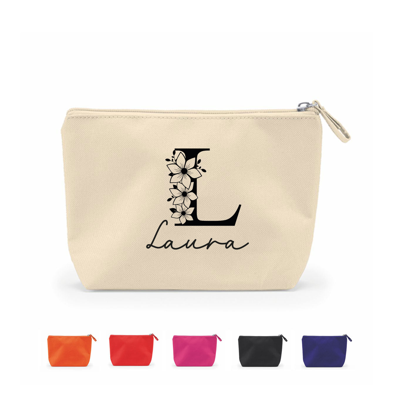 Letter Flower - Pochette personalizzata con nome