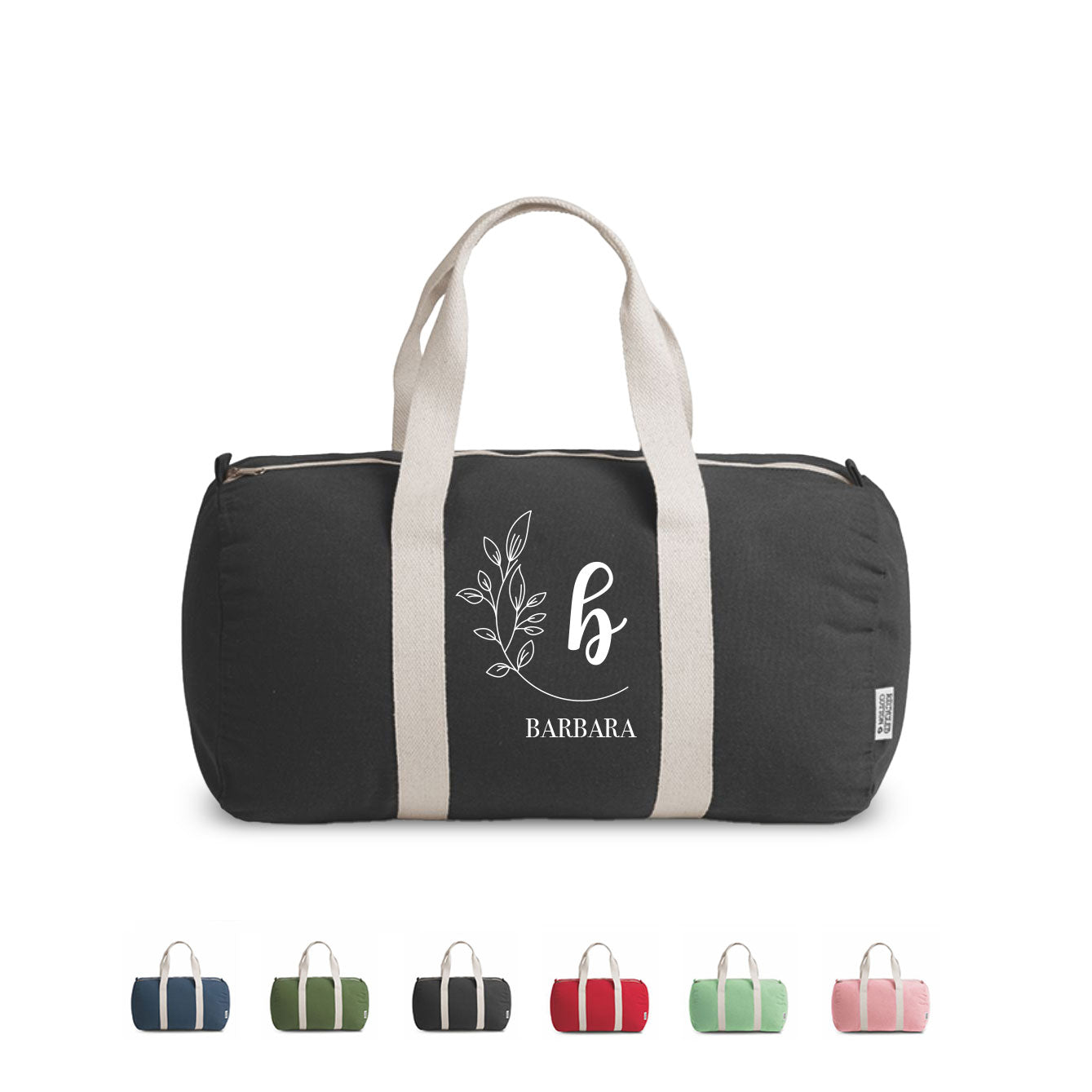 Flower name and letter - Borsa da palestra - personalizzata con nome e iniziale