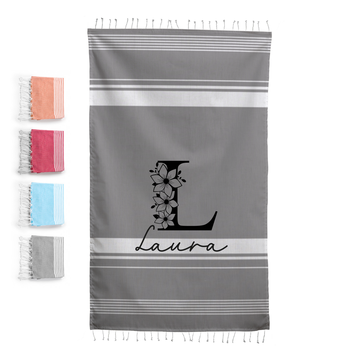 Flower name - Telo Mare personalizzato con nome