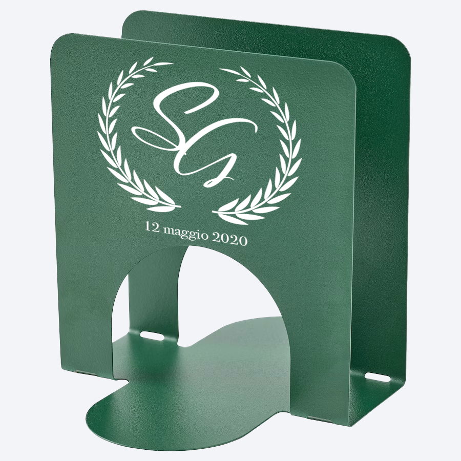 Date - portatovaglioli da tavola - personalizzato con iniziali e data