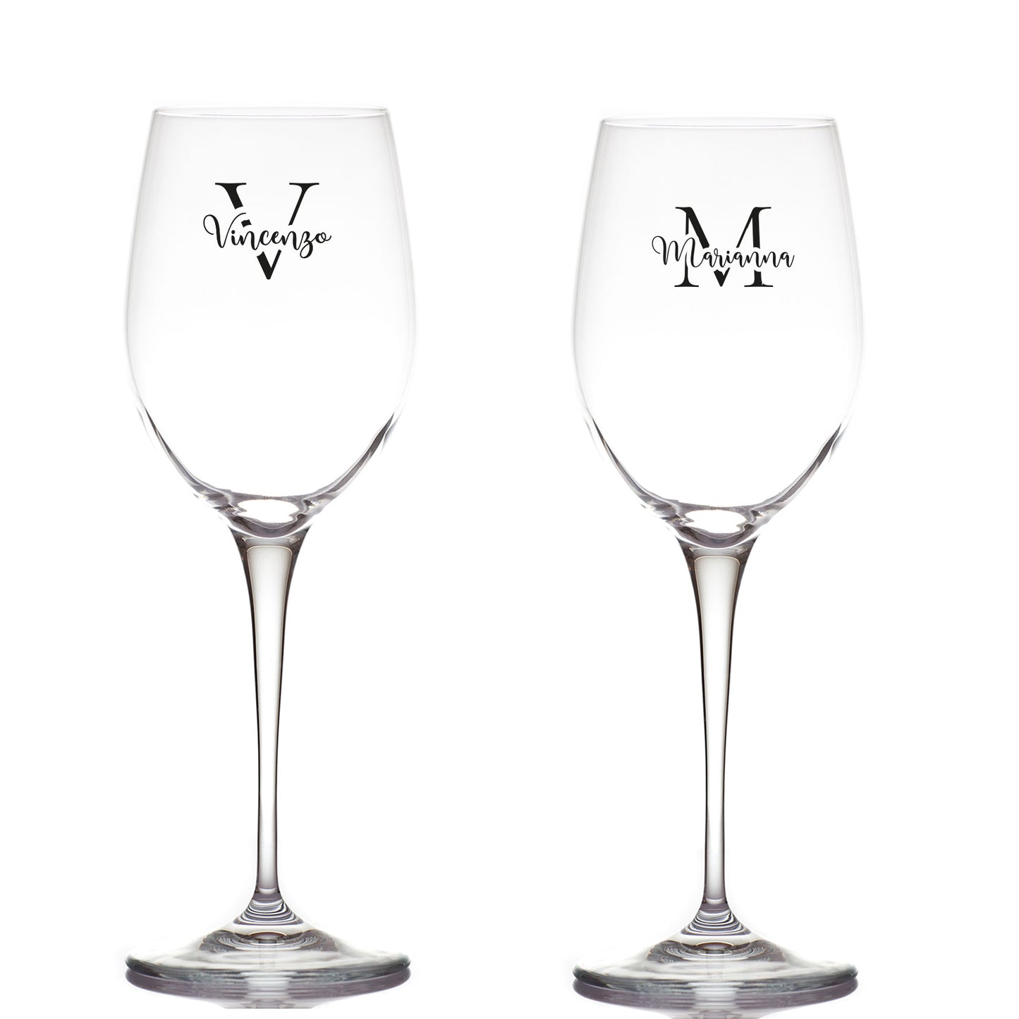 Love Names - Coppia di Calici - personalizzati con nomi e iniziali