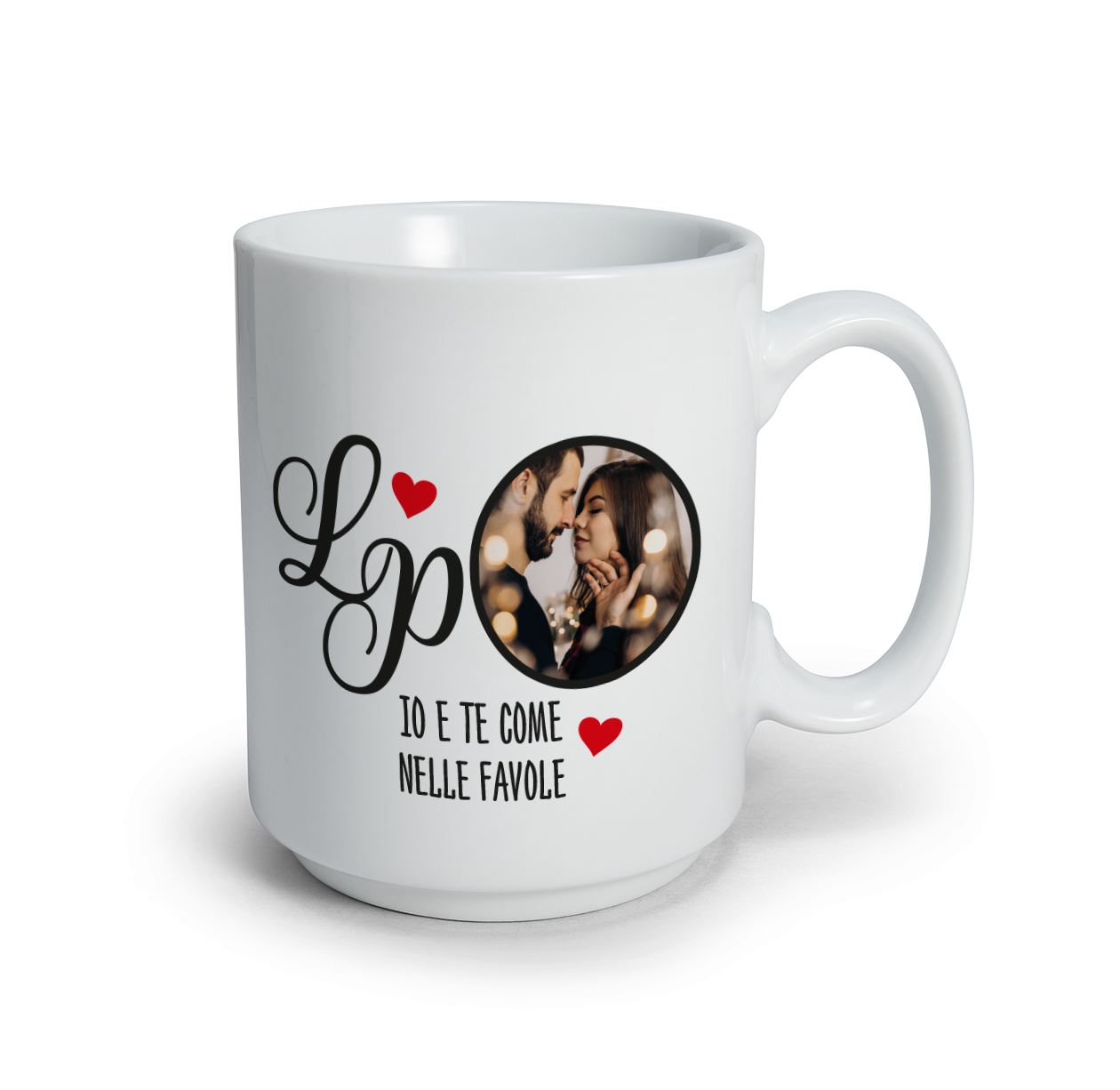 Io e te come nelle favole - Tazza mug - personalizzata con foto e iniziali