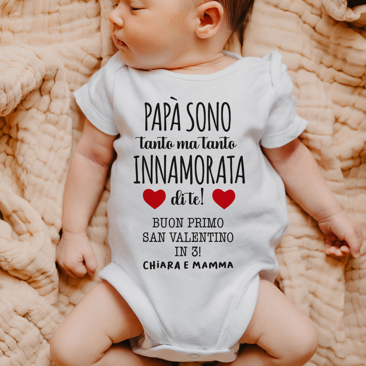 Mamma sono tanto innamorata di te - Tutina neonato - body personalizzato con nome