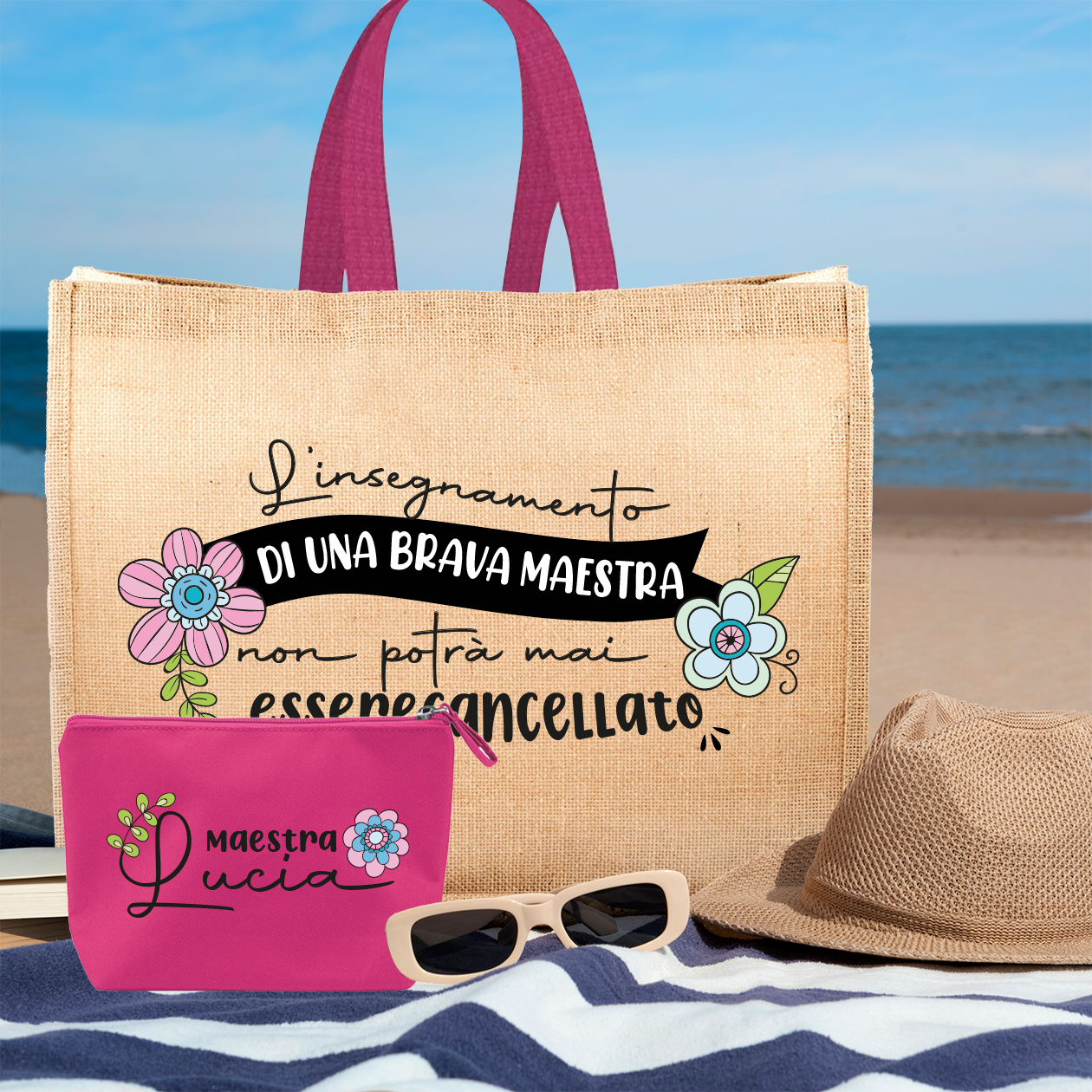 L'insegnamento di una brava maestra - Borsa mare & Pochette - Combo