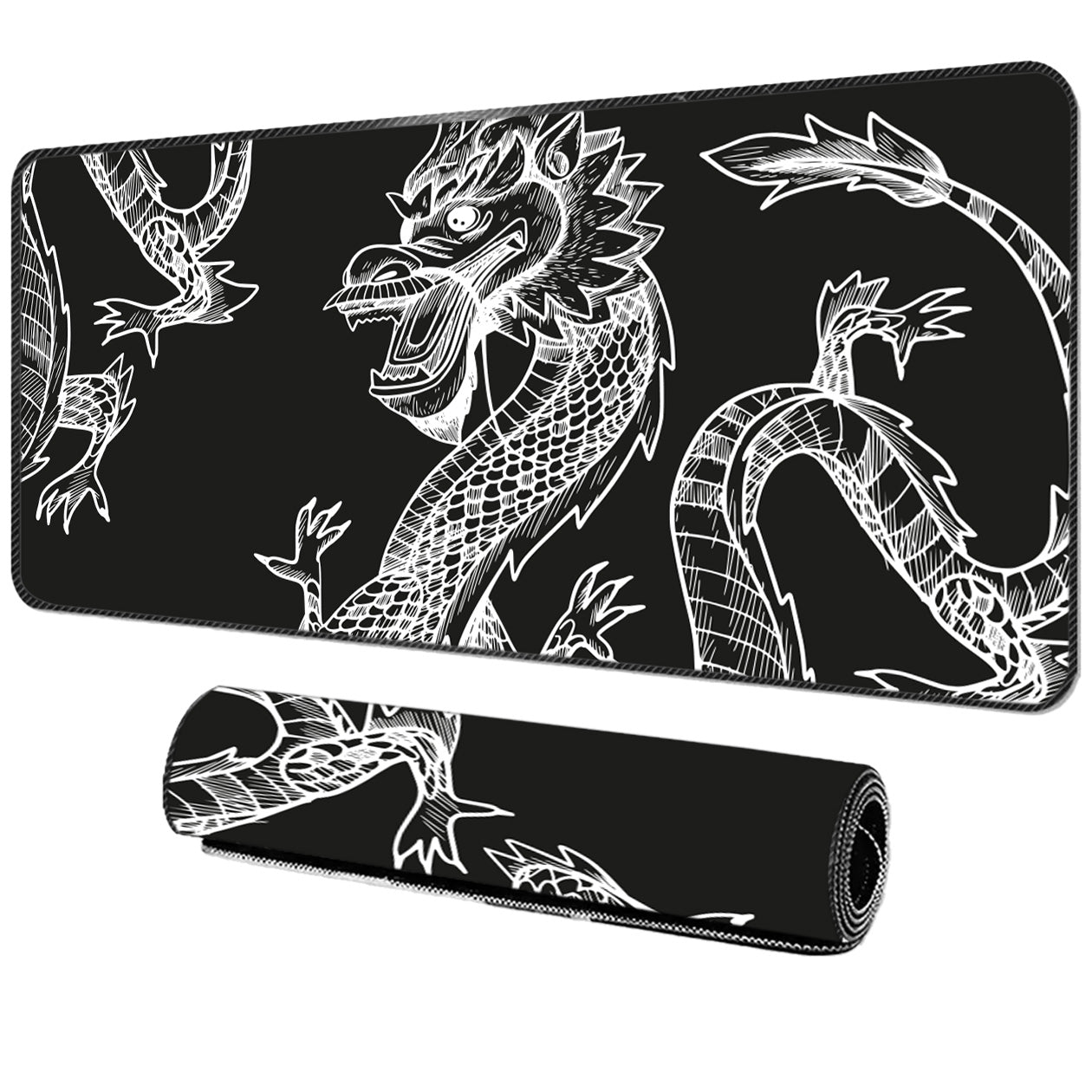 Black Dragon - Tappetino per mouse da gaming