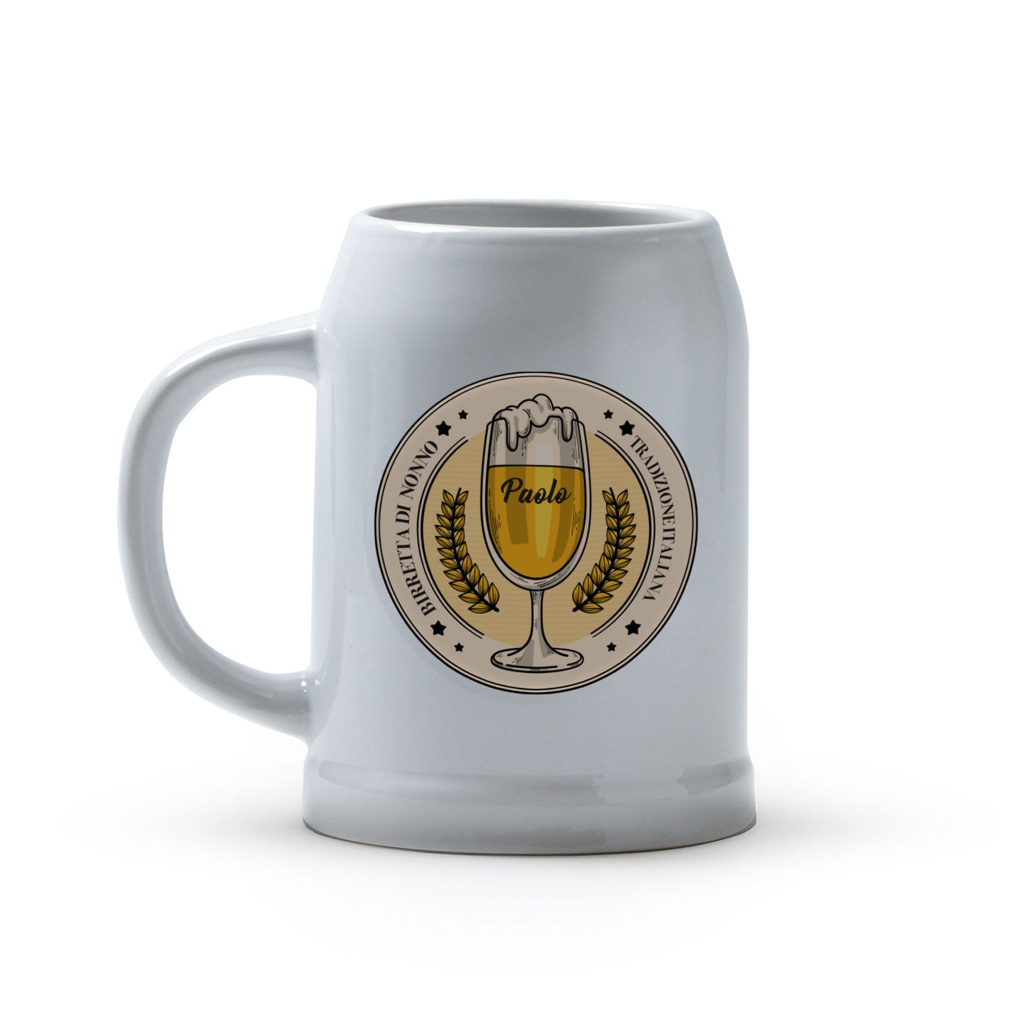 Birretta di nonno - Caraffa in ceramica - personalizzata con nome