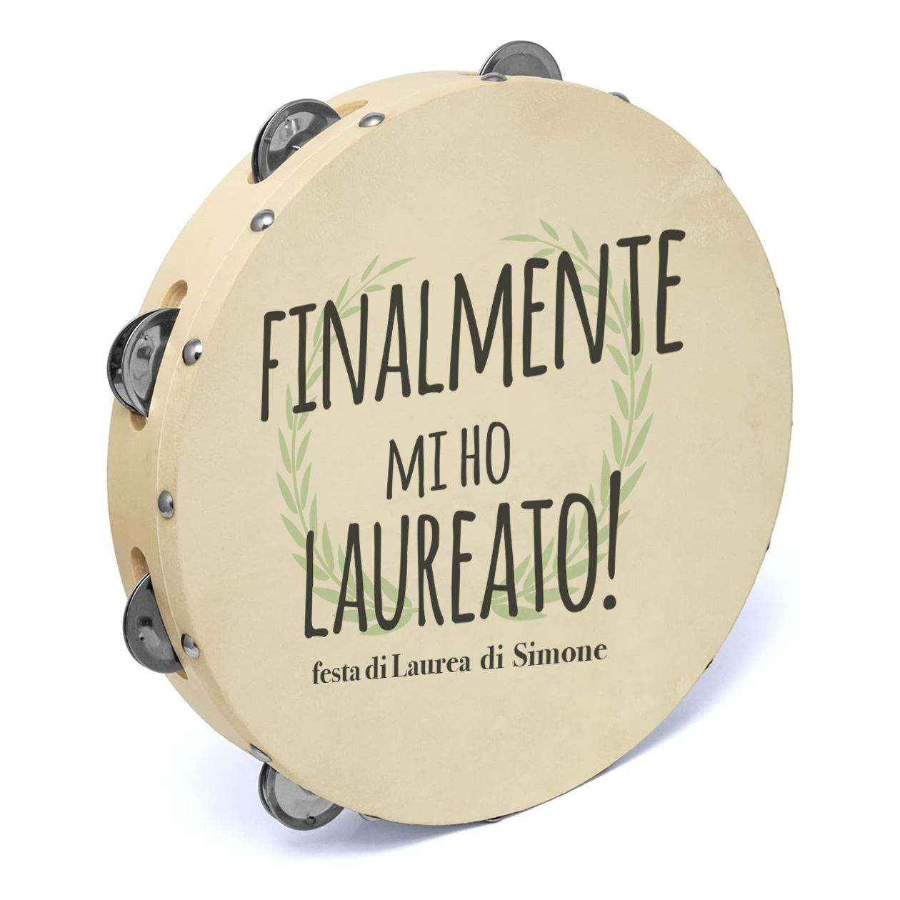 Finalmente mi ho laureato - Set da 10 Tamburelli - personalizzati