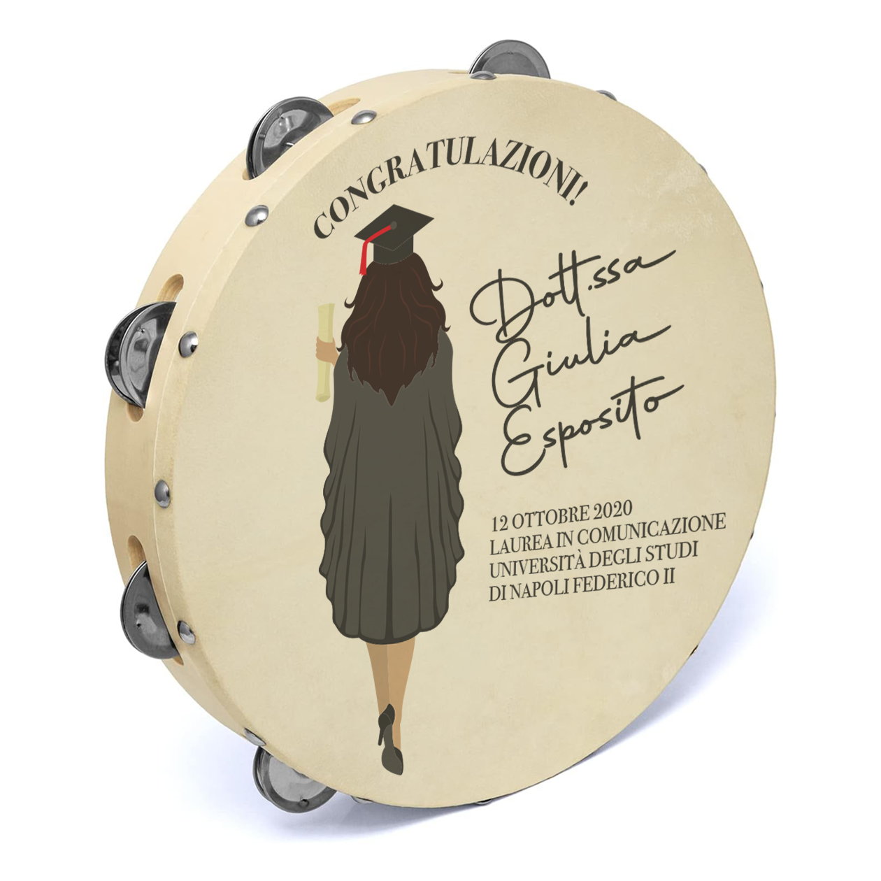 Congratulazioni - Set da 10 Tamburelli - personalizzati